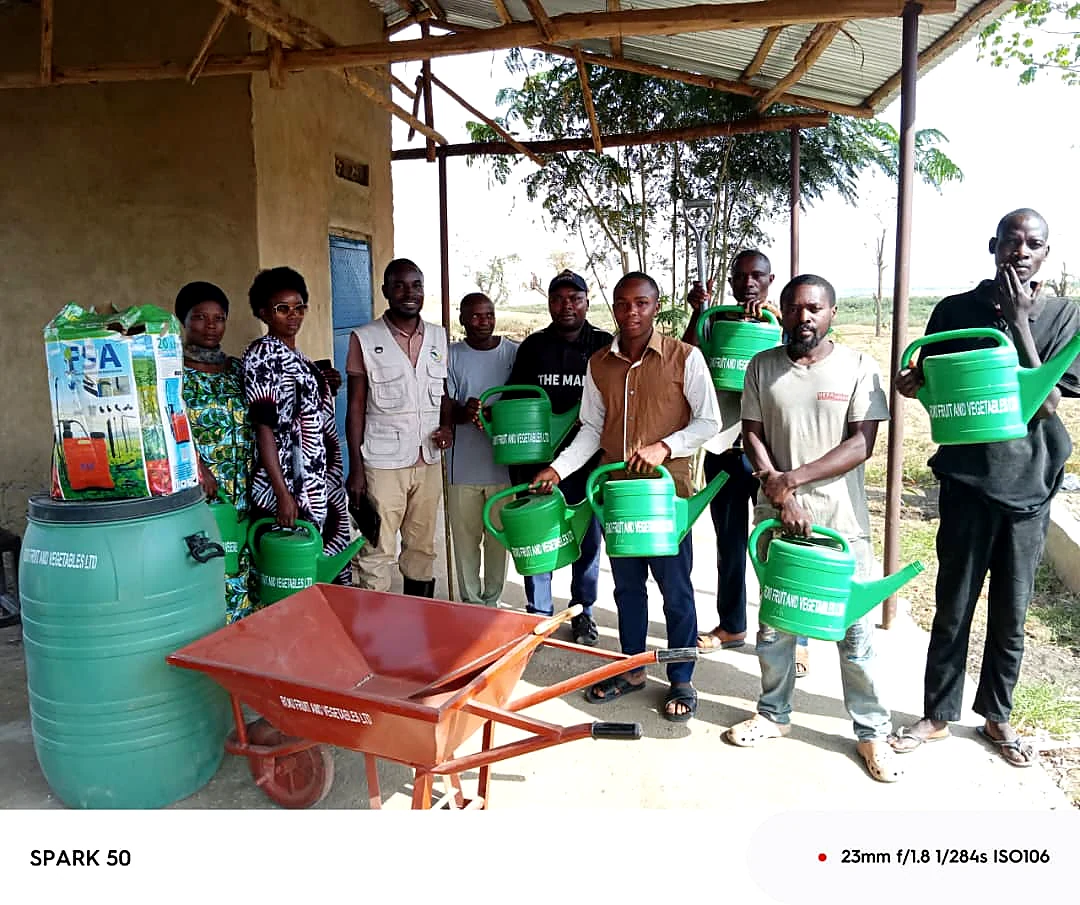Agricultural tools used during Roki Fruits Uganda field support activity