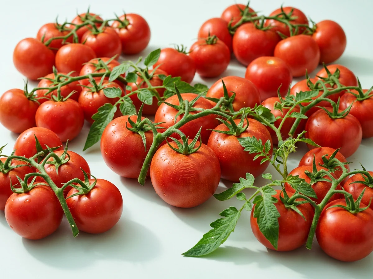 Representative product image of ripe red tomatoes on the vine