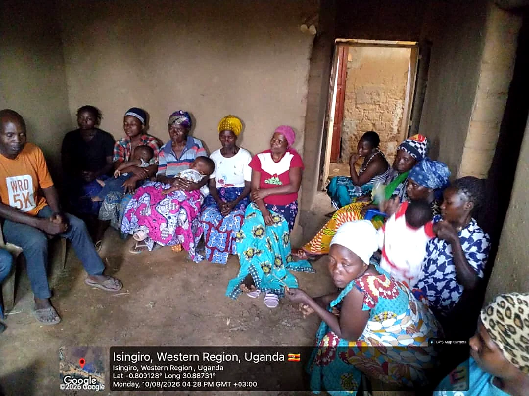 Women participating in a community field engagement in Isingiro